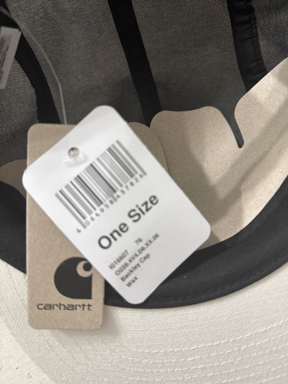 Carhartt White Canvas Five-Panel Hat with Gold Logo Patch..nwt ..authentic - Picture 3 of 8
